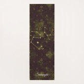 Sagittarius Zodiac Custom Lila Gold Blume Yogamatte (Rückseite)