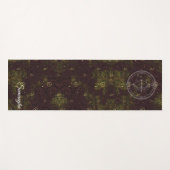 Sagittarius Zodiac Custom Lila Gold Blume Yogamatte (Vorderseite (Horizontal))