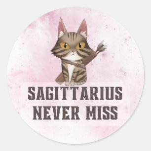 Sagittarius Zodiac Decal für Astrologie Liebhaber Runder Aufkleber