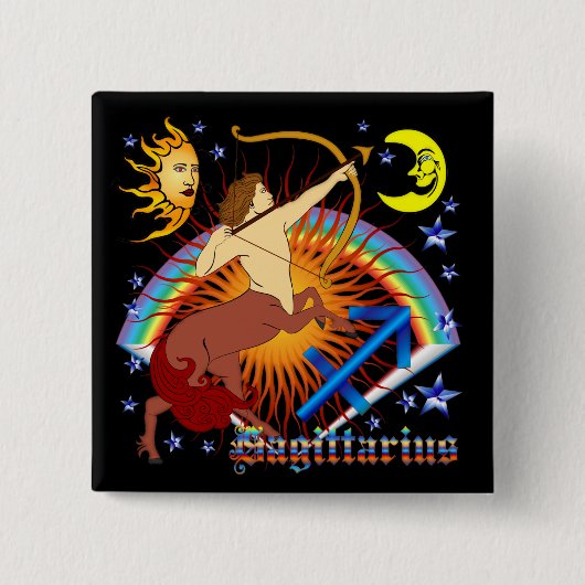 Sagittarius-Zodiac-Design-V-1 Button (Vorderseite)