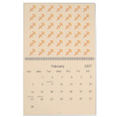 Sagittarius Zodiac Dezember Farbige Zeichen Kalender (Feb 2027)