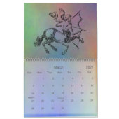 Sagittarius Zodiac Dezember Farbige Zeichen Kalender (Mär 2027)