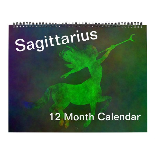 Sagittarius Zodiac Dezember Farbige Zeichen Kalender (Titelbild)