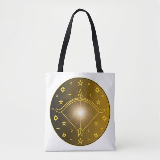 Sagittarius Zodiac Emblem Minimal Celestial Symbol Tasche (Vorderseite)