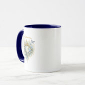 Sagittarius Zodiac Floral Heart Mug – Elegant Astr Tasse (Vorderseite Links)