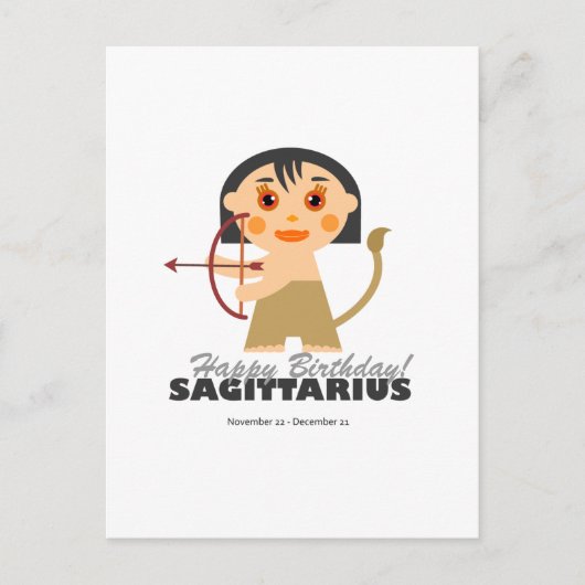 Sagittarius Zodiac für Kinder Postkarte (Vorderseite)