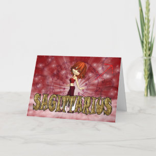 Sagittarius Zodiac Geburtstagskarte mit Süsse Pie Karte