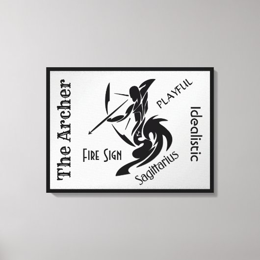 Sagittarius Zodiac Gerahmt Leinwanddruck (Vorderseite)