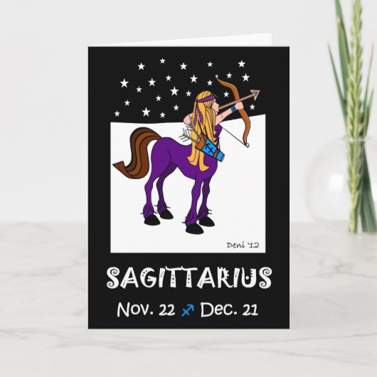 SAGITTARIUS - ZODIAC GREETCARD KARTE (Vorderseite)