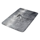 Sagittarius Zodiac Grunge gestörter Stahlstil Badematte (Schrägansicht)