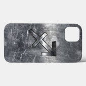 Sagittarius Zodiac Grunge gestörter Stahlstil Case-Mate iPhone Hülle (Rückseite (Horizontal))