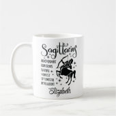 Sagittarius Zodiac Horoscope Individuelle Name Kaffeetasse (Links)