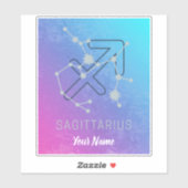 Sagittarius Zodiac Horoscope Star Constellation Aufkleber (Blatt)