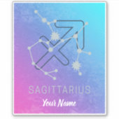 Sagittarius Zodiac Horoscope Star Constellation Aufkleber (Vorderseite)