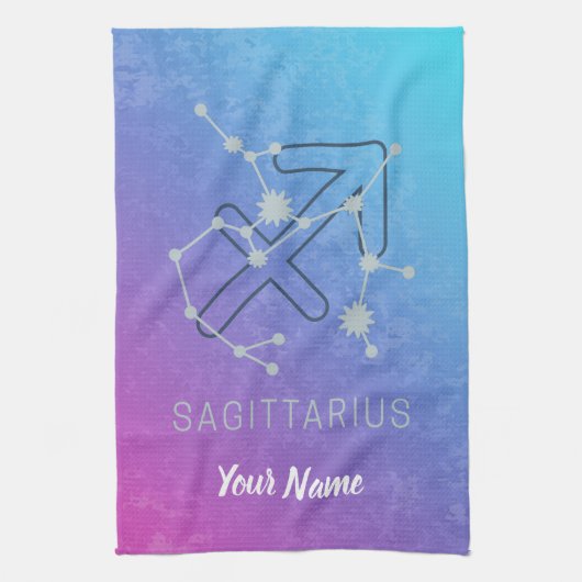 Sagittarius Zodiac Horoscope Star Constellation Geschirrtuch (Vertikal)
