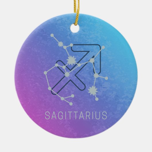 Sagittarius Zodiac Horoscope Star Constellation Keramik Ornament (Vorne)