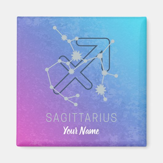 Sagittarius Zodiac Horoscope Star Constellation Magnet (Vorne)