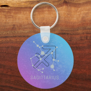 Sagittarius Zodiac Horoscope Star Constellation Schlüsselanhänger