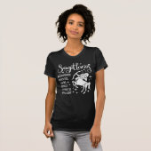 Sagittarius Zodiac-Horoskop-Eigenschaften T-Shirt (Vorne ganz)