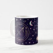Sagittarius zodiac Horoskop lustige Ernährungsfakt Kaffeetasse (Vorderseite Links)