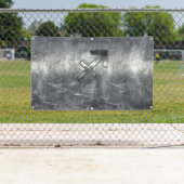 Sagittarius Zodiac in Grunge gestörter Stahl ausse Banner (Insitu)