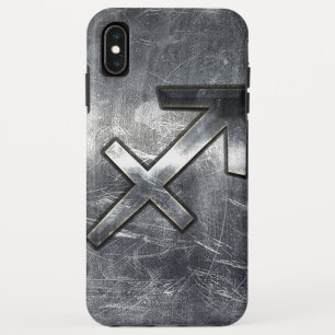 Sagittarius Zodiac in Grunge gestörter Stahl ausse Case-Mate iPhone Hülle