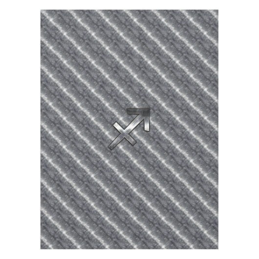 Sagittarius Zodiac in Grunge gestörter Stahl ausse Tischdecke (Vorderseite)