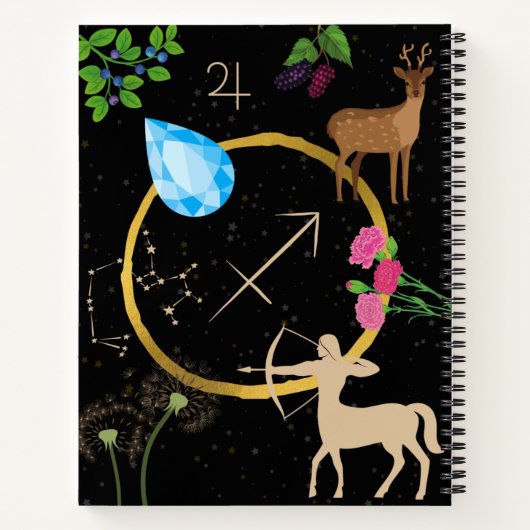 Sagittarius Zodiac Journal Notizblock (Rückseite)
