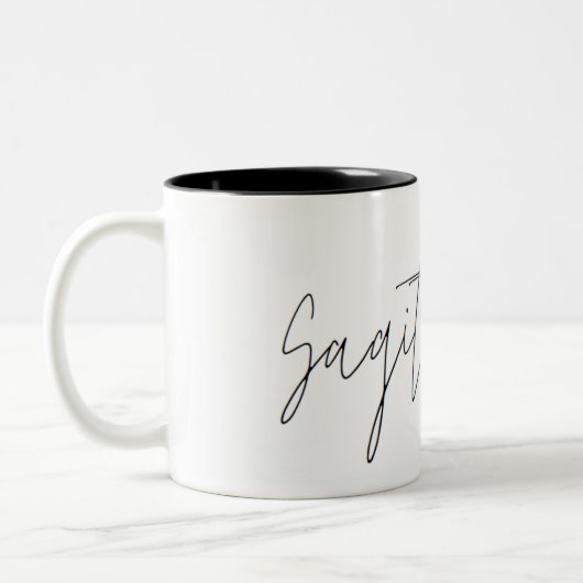 Sagittarius Zodiac Minimalistische Tasse (Links)