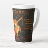 Sagittarius zodiac modern personalisiert milchtasse (Rechte Ecke)