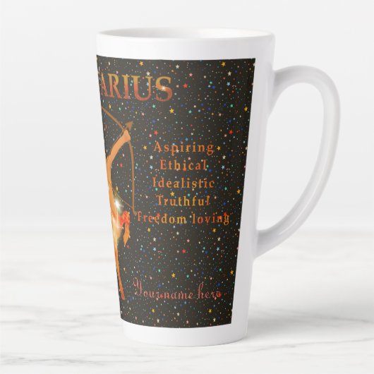 Sagittarius zodiac modern personalisiert milchtasse (Rechts)