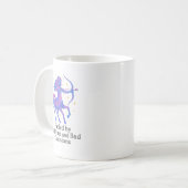 Sagittarius Zodiac Mug – Fueled by Caffeine and Ba Kaffeetasse (Vorderseite Links)
