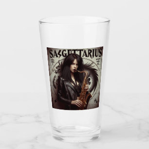 Sagittarius Zodiac Musician Saxophon Glas