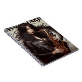 Sagittarius Zodiac Musician Saxophon Notizblock (Rechte Seite)