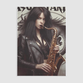 Sagittarius Zodiac Musiker Saxophon Decoupage Seidenpapier