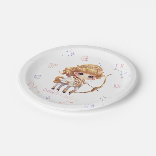 Sagittarius Zodiac Papierplatte Pappteller (Schrägansicht)