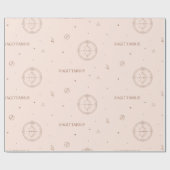 Sagittarius Zodiac Pattern in Brown and Burgundy Geschenkpapier (Flach)