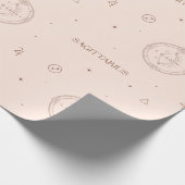 Sagittarius Zodiac Pattern in Brown and Burgundy Geschenkpapier (Ecke)