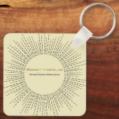 Sagittarius Zodiac Schlüsselanhänger Retro Design (Rückseite)