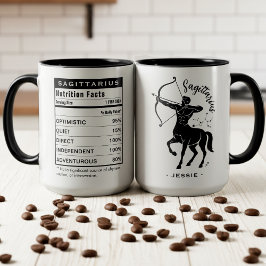 Sagittarius Zodiac Sign Astrology Nutrition Facts Tasse