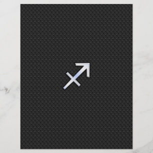 Sagittarius Zodiac Sign auf Black Snake Skin Decke