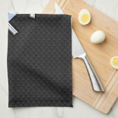 Sagittarius Zodiac Sign auf Black Snake Skin Decke Geschirrtuch (Viertel Falte)