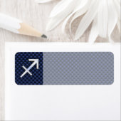 Sagittarius Zodiac Sign auf Blue Carbon Fibre Prin (Insitu)