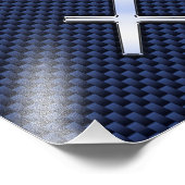 Sagittarius Zodiac Sign auf Blue Carbon Fibre Prin Fotodruck (Ecke)