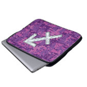 Sagittarius Zodiac Sign auf Fuchsia Digital Camouf Laptopschutzhülle (Vorne Knopf)