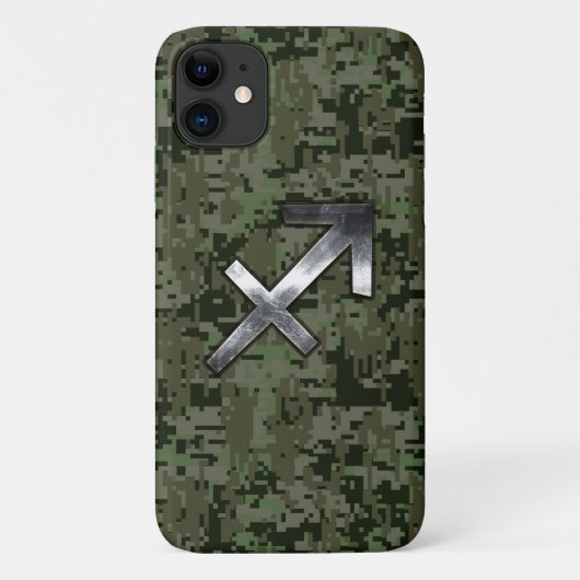 Sagittarius Zodiac Sign auf Woodland Camouflage Case-Mate iPhone Hülle (Rückseite)