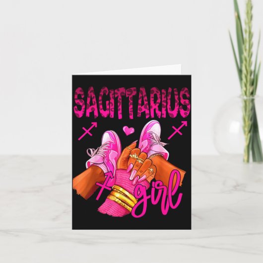 Sagittarius Zodiac Sign Birthday Queens Horoscope  Karte (Vorderseite)