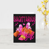 Sagittarius Zodiac Sign Birthday Queens Horoscope  Karte (Gelbe Blume)