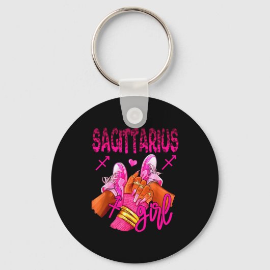 Sagittarius Zodiac Sign Birthday Queens Horoscope  Schlüsselanhänger (Vorderseite)