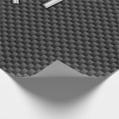 Sagittarius Zodiac Sign Black Carbon Fiber Style Geschenkpapier (Ecke)